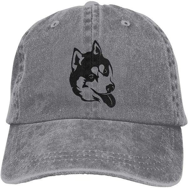 

siberian husky 2 soft casquette cap vintage adjustable baseball caps, Blue;gray