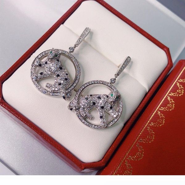 

tremella needle leopard round earrings prom luxurious punk gift jewelry perfectionism, Silver