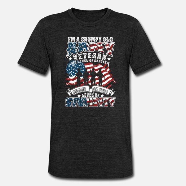

sarcastic army veteran shirt grumpy old veteran t shirt men create 100% cotton round neck pattern famous humor summer style leisure shirt