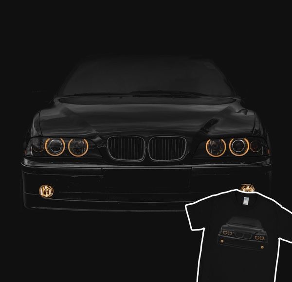 

german car e39 yellow headlights t-shirt holiday gift christmas birthday present 2019 new brand sale cotton funny shirts