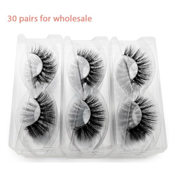

false eyelashes 30 pairs 3d mink lashes bulk 25mm natural long simple pack artificial lash vendors