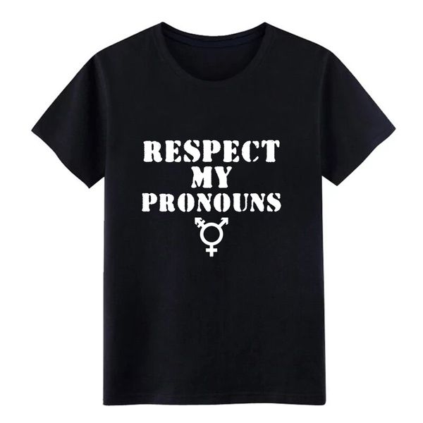 

men's respect my pronouns transgender transgender pride t shirt printed 100% cotton o neck natural graphic fashion shirt