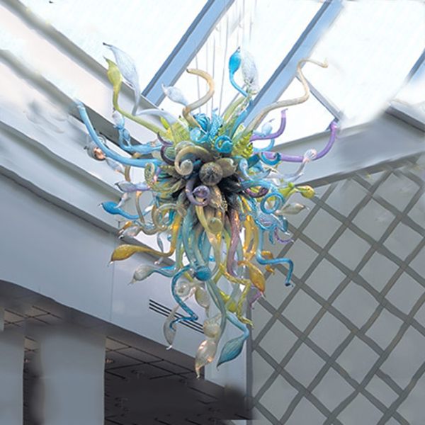 

Modern LED Chandeliers Lighting Italian Hand Blown Glass Art Ceiling Light LED Light Source Glass Pendant Lighting