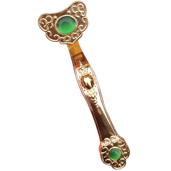 

golden ruyi wealth feng shui fortune gift ornament jewelry chinese craft desk
