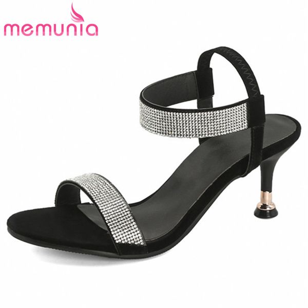 

sandals memunia 2021 plus size 33-50 est party wedding shoes women elegant crystal summer thin heel ladies black