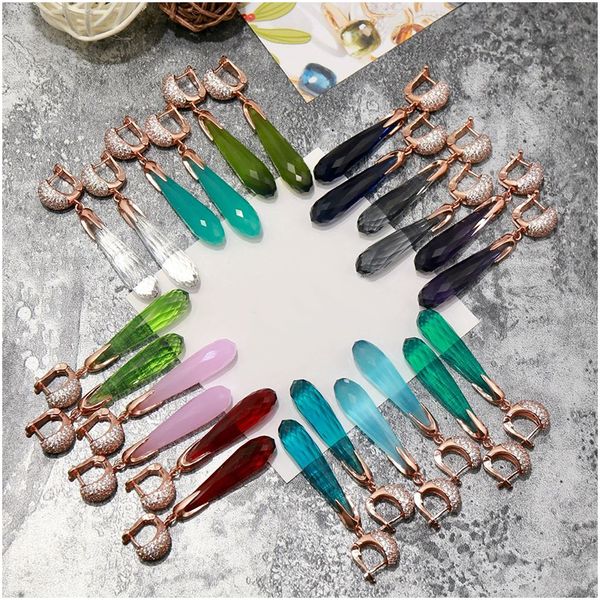 

boho crystal long tassel drop earrings for women ethnic geometric rose gold flower sign dangle statement earring for women ing, White