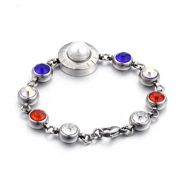 

korean version of the new small round crystal glass multi-color small fresh bracelet, Black