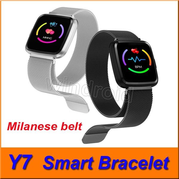 

cgjxsy7 smart fitness bracelet blood pressure oxygen sport tracker watch heart rate monitor milanese band wristband for iphone ios android p
