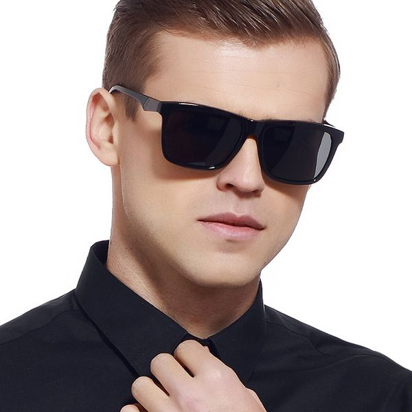 

2020 retro sunglasses men polarized uv400 driving square sun glasses vintage lunette de soleil homme lusury brand, White;black