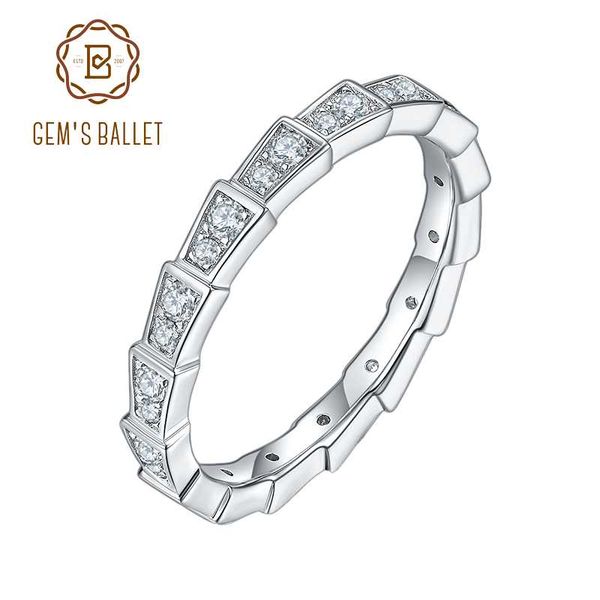 

cluster rings gem's ballet genuine 925 sterling silver moissanite diamond finger for women wedding band engagement statement jewelry, Golden;silver