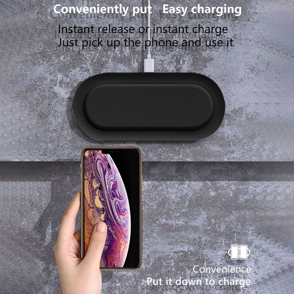 

fast 2 in 1 dual wireless charger pad for iphone 11 se x xr xs 8 airpods pro samsung s9 s10 s20 qi induction 20w charging