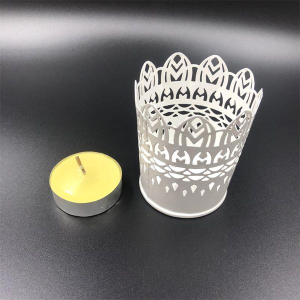 

d5.5xh6.5cm белых подсвечников свадебного стола centerpieces дома декор железо чашки для tealight пары
