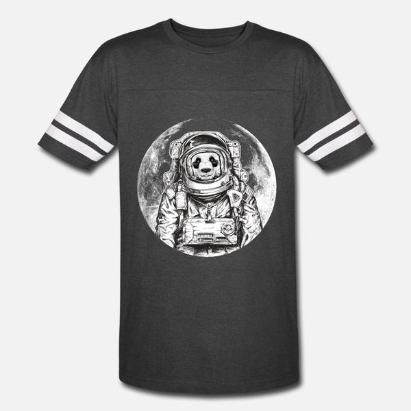 

panda bear astronaut outer space moon cool design t shirt men gift 100% cotton round neck natural gift humor summer pictures shirt