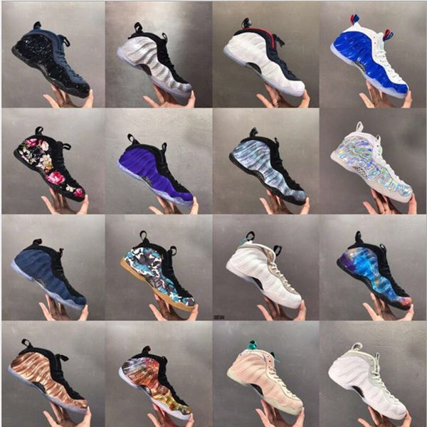 

penny hardaway foam one denim men basketball shoes black blue jeans habanero night maroon gum chaussures trainers designer sneakers