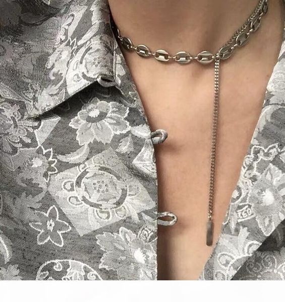 

justine clenquet women's necklace 19 new ins individual metal wind chain clavicle chain, Silver