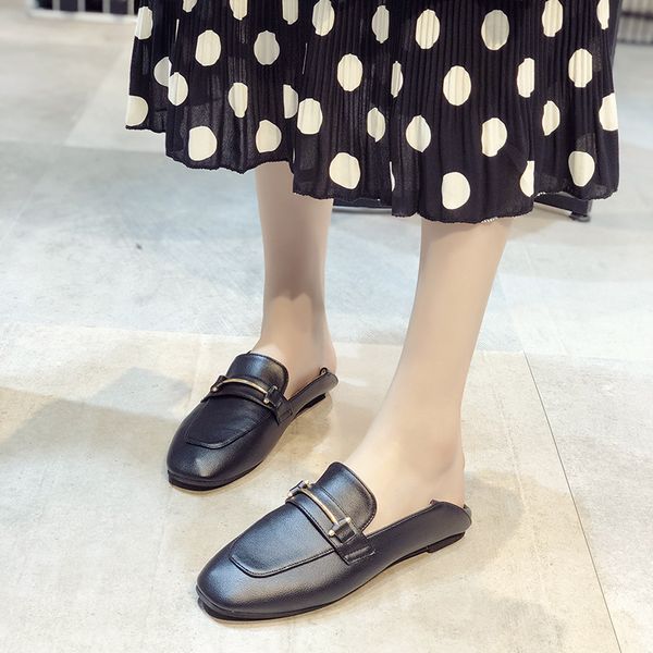 

2020 new women's flat shoes round toe lace-up oxford shoes women deerskin thin bottom women platform loafers, Black