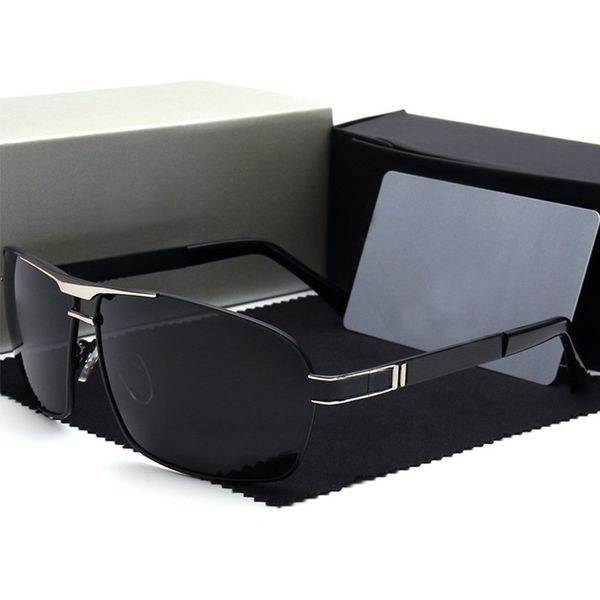 

brand design polarized sunglasses men metal driving sun glasses male 722 square sunglass for men uv400 shades eyewear oculos, White;black