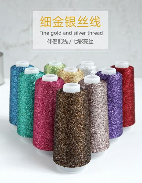 

fine gold and silver thread, Black;white