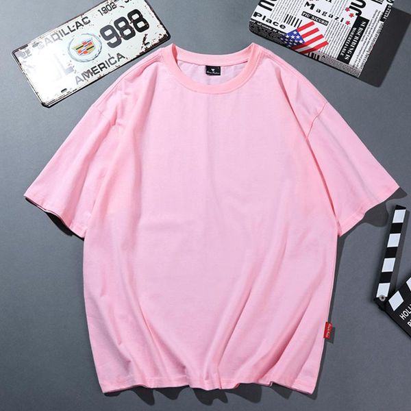 

women's t-shirt oversized female solid cotton o-neck short sleeve t-shirts for women blanc femme harajuku shirt summer streewear, White