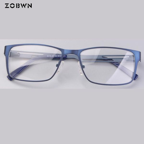 

classic square clear eyeglasses man bsuiness glasses eyeglasses optical frames reading eyewear spectacle frames dark blue oculos, Black