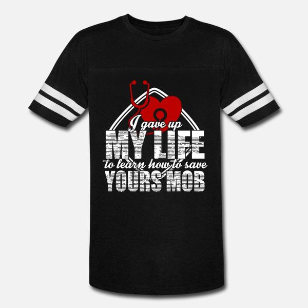 

learn how to save your mob , doctor t shirt men designing short sleeve o neck cool anti-wrinkle comfortable spring autumn slim shirt, White;black