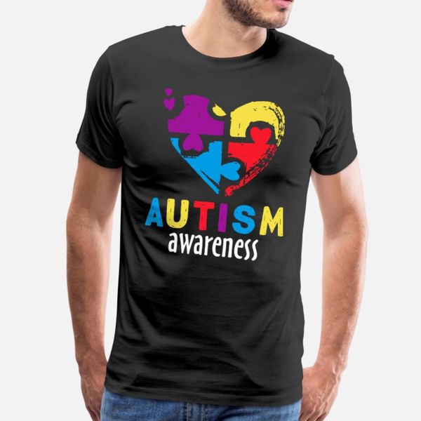 

autism awareness month ribbon heart t shirt men designing tee shirt o neck fit crazy funny casual spring autumn kawaii shirt