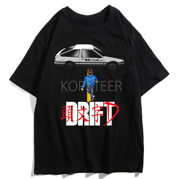 

anime initial d fujiwara takumi harajuku t-shirt men women ullzang cartoon t-shirt 90s t-shirt fashion tees