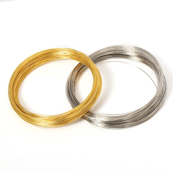 

100 loops gold memory beading steel wire dia 55/60/115mm metal wire for jewelry making diy handmade bracelet earring accessories