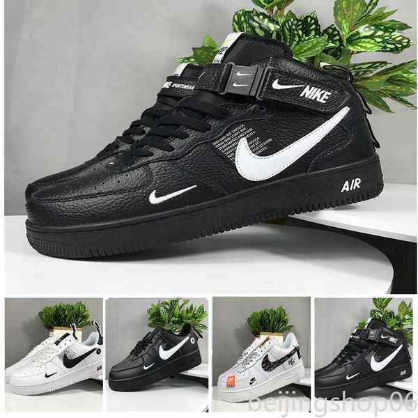 

forces men women low cut one 1 shoes white black dunk skateboarding shoes classic af fly trainers high knit air sneakers b06
