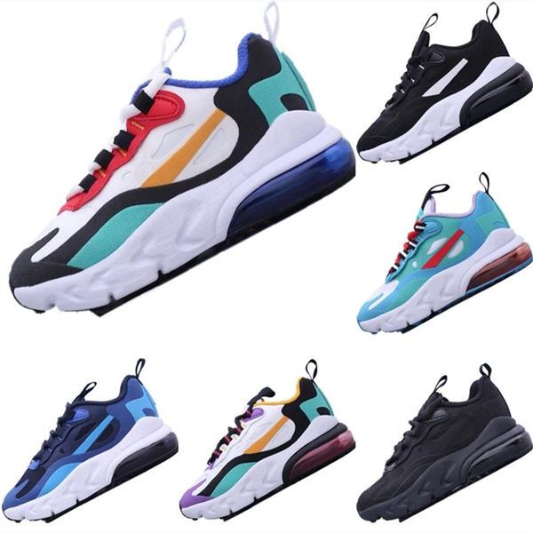 

highest quality2020 react fly wire breathable kids running shoe originals bauhaus react built_in zoom air cushioning kids jogger shoes, Black