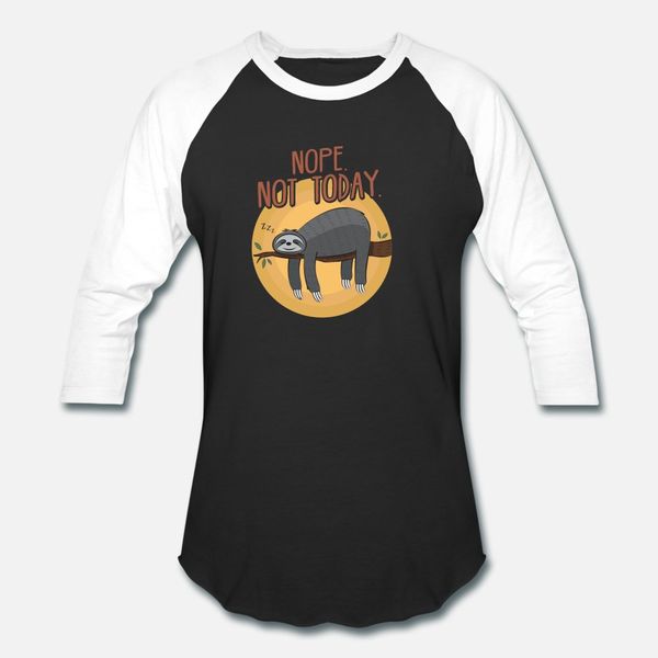 

funny sloth nope not today t shirt men crazy cotton size s-3xl clothing crazy funny summer style slim shirt