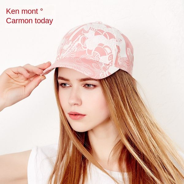 

sweet printed korean style baseball baseball cap fashionable ladies summer outdoor travel sun hat running hat cap cap, Blue;gray