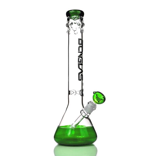 Design Beaker Bong 16'' Narghilè Base del bicchiere in vetro Bong spesso per pipa ad acqua, bong pesante per fumare