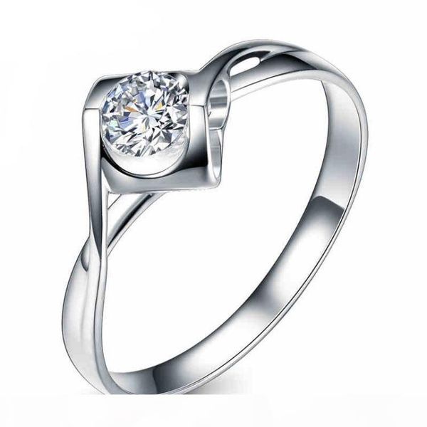 

real s925 white gold filled rings for women wedding jewelry bijoux zirconia vintage accessories engagement bague bijouterie, Slivery;golden