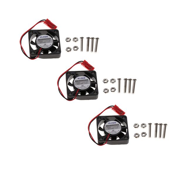 

3pcs dc 5v brushless cpu cooling fan with screws for raspberry pi 3b/ 2b/ b
