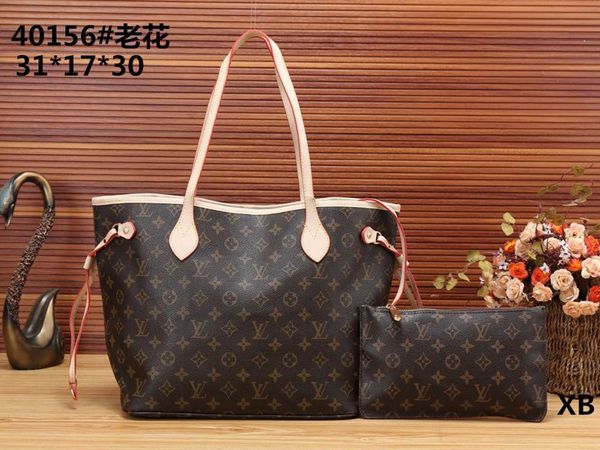 

2pcs/set high qulity classic womens handbags flower ladies composite tote pu leather clutch shoulder bags handbags purses