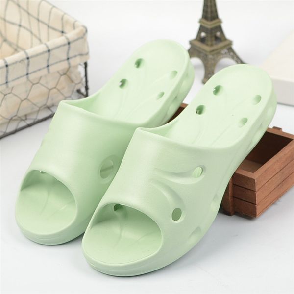 

summer shower bath women's sandals slip-proof soft bottom home slippers quick dry silent eva indoor women's flat flip-flops, Black