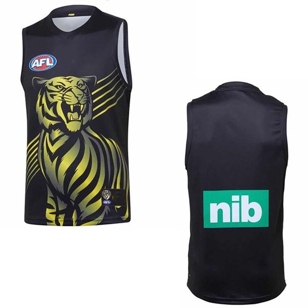 

afl 2020 richmond tigers guernseys jersey size s-3xl print custom names and numbers ing, Black;gray