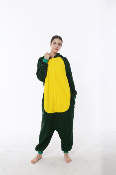 

clothing pajamas clothing fleece cartoon mascot animal one-piece pajamas day elf home costume costume costume, Red;yellow