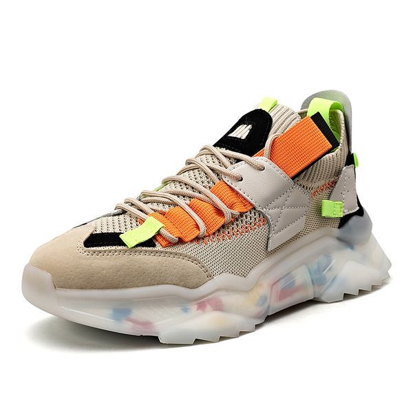 

high-quality running shoes men breathable tide shoes popcorn outsole sneakers flying woven casual sport zapatos deportivos