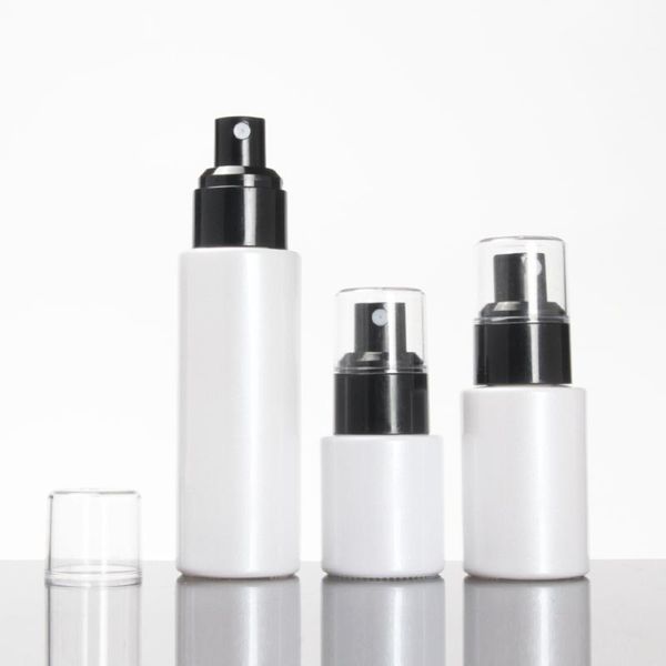 

storage bottles & jars 60ml glass bottle with lotion/spray pump,2oz pearl white cream