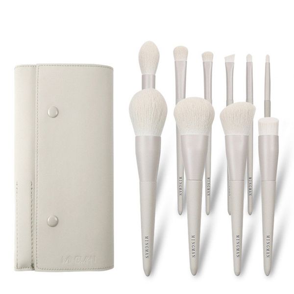 

luxury cosmetic beauty brushes private label gradient design rose red 10 pcs makeup brush set eyelash brush