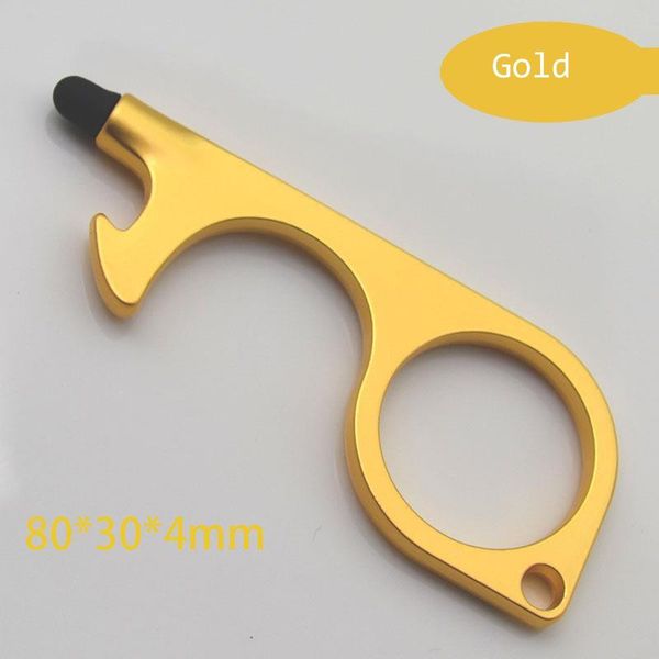 

keyring keychain contactless door opener keyfob key ring chain holder rings women men diy key chains porte clef sleutelhanger, Silver
