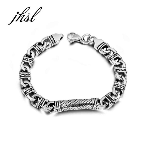 

jhsl male men statement link chain bracelets bangles gift 316 stainless steel fashion jewelry dropship wholesale, Black