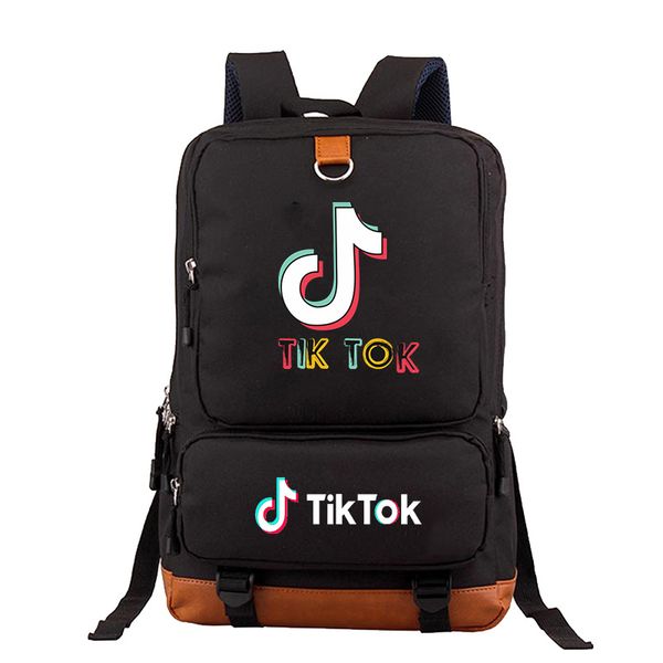 

leather luggage tagtiktok douyin printed pattern custom surrounding student bag casual backpack outdoor travel bag purse hook