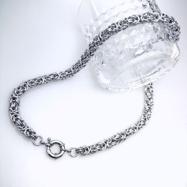 

316l stainless steel men women 50-90cm length necklace curb manual chain, Silver