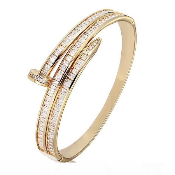 

blucome new arrival zirconia bangles for men jewelry perfect rhinestone crystal love chain bangles women pulseira bijuteriras, Black