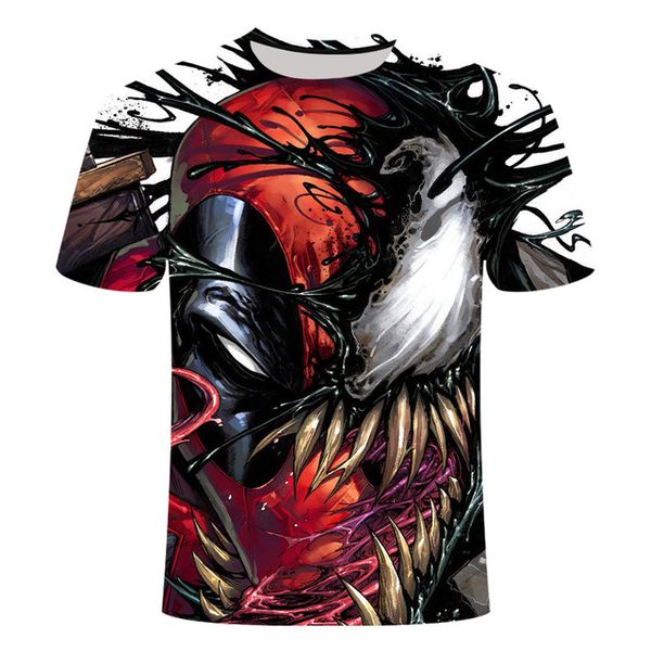 

american anime deadpool fun 3d print shirts plus size aesthetic kawaii men clothing