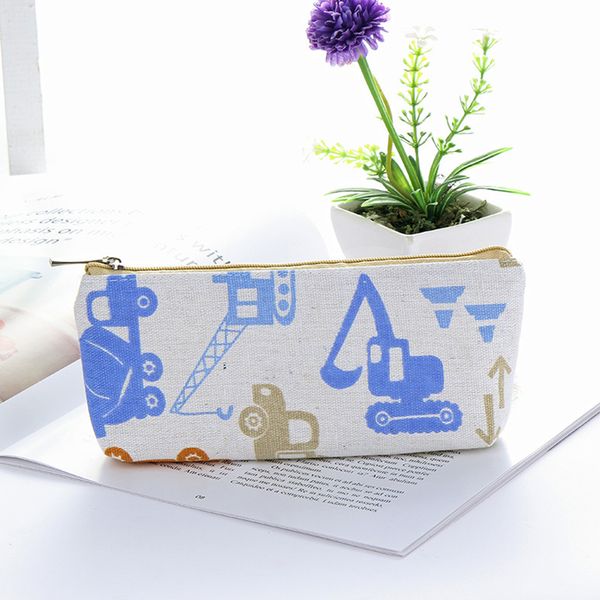 

pen bag car zipper owl cosmetic cartoon canvas student school office pencil case