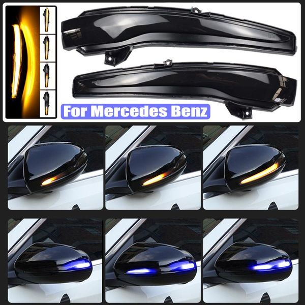 

for c e s glc w205 w213 v class bicolor led dynamic turn signal blinker sequential side mirror indicator light